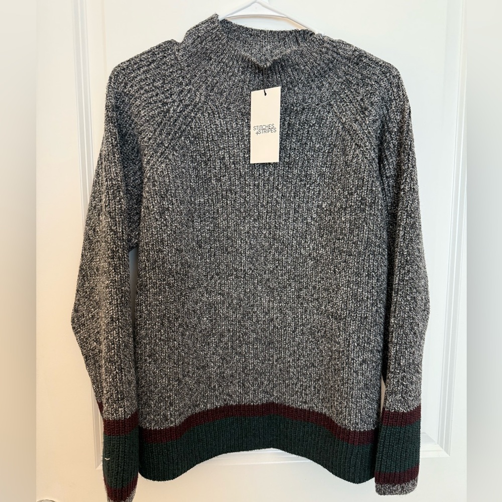 NWT Stitches & Stripes sweater color blocking waistline. oversized women’s large